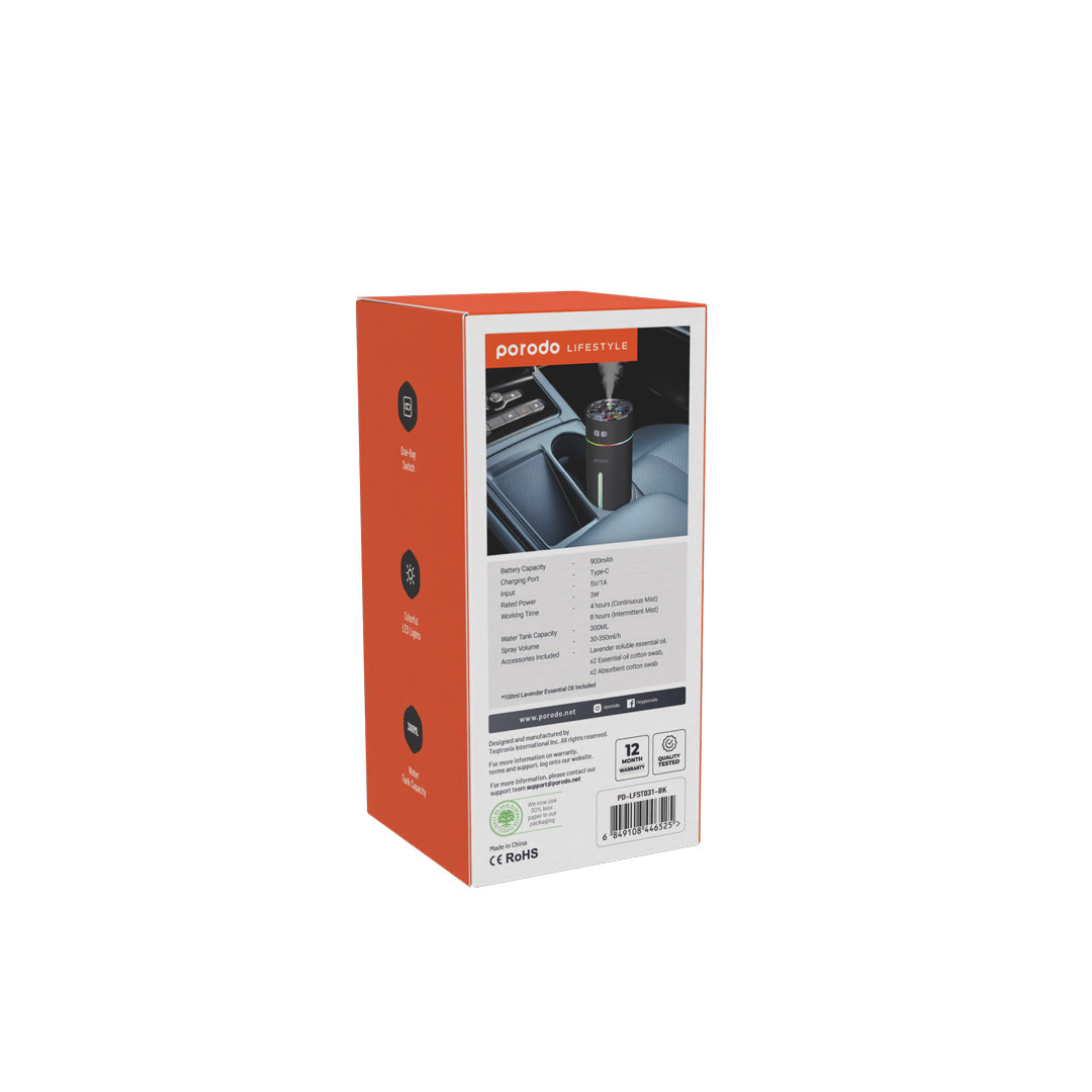 خوشبو کننده ماشین برند porodo مدل PD-LFST031-BK