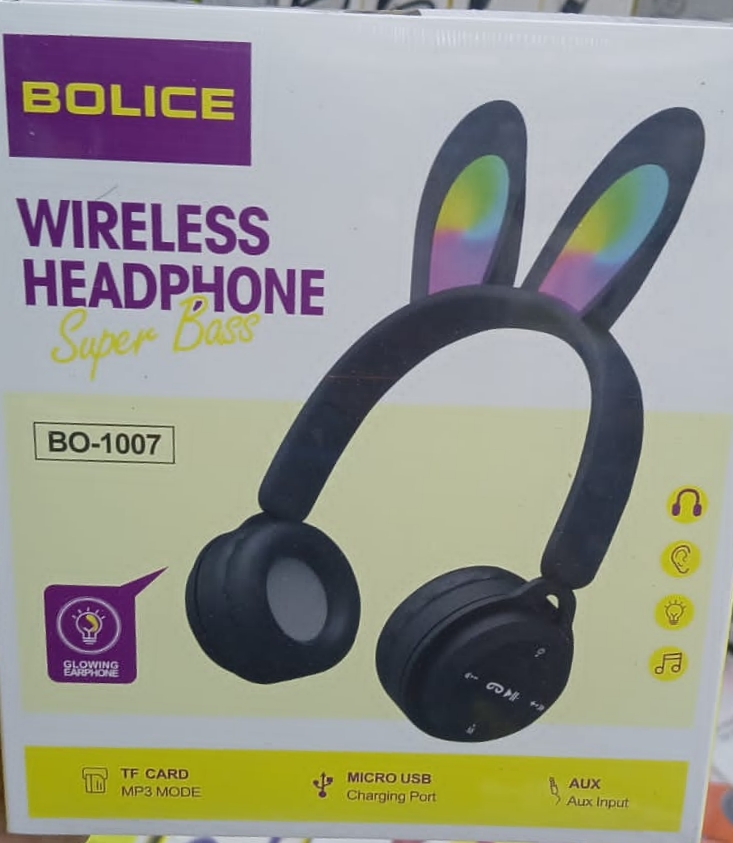 هدفون بلوتوثی طرح خرگوشی برند bolice مدل bo-1007