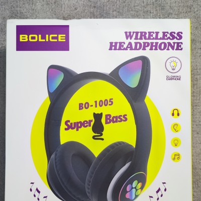 هدفون بلوتوثی طرح گربه برند bolice مدل bo-1005