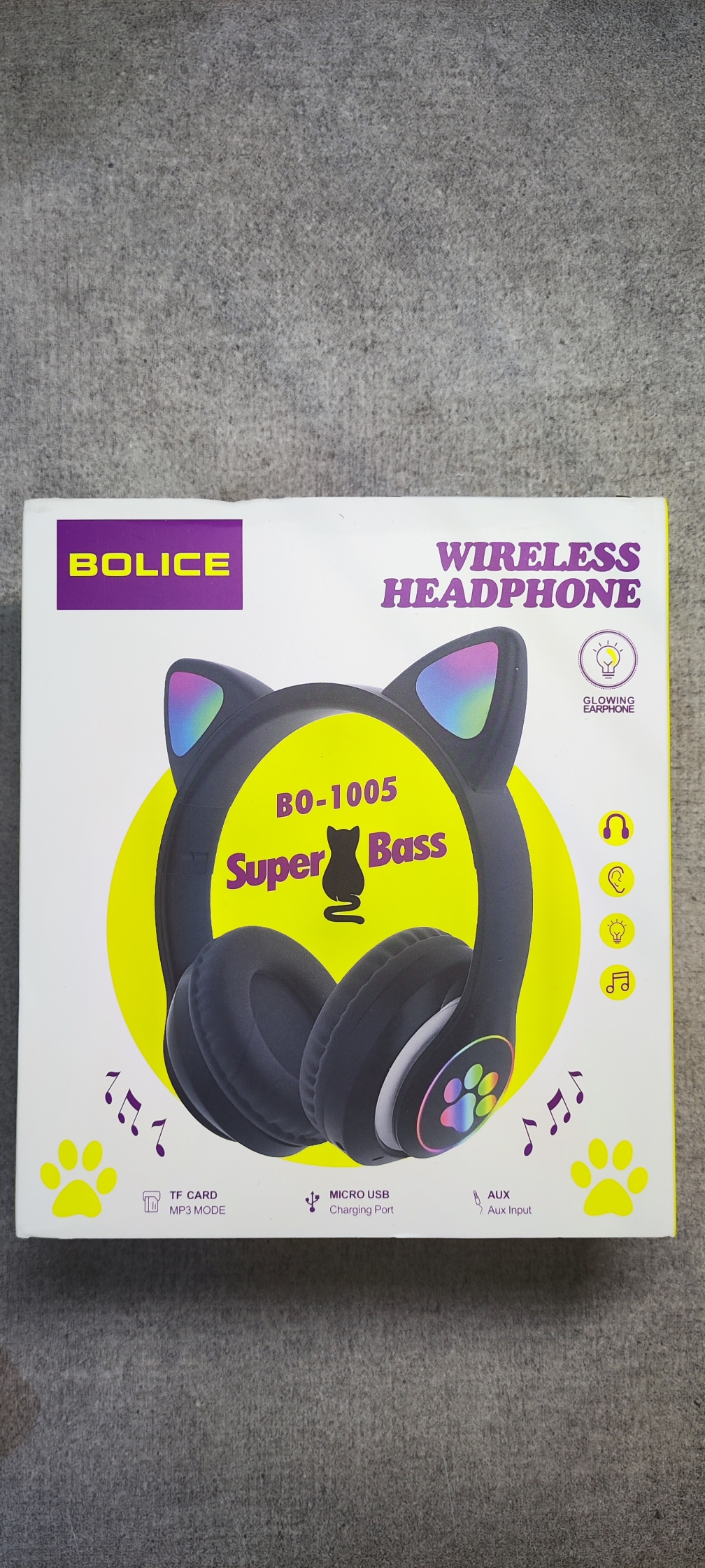 هدفون بلوتوثی طرح گربه برند bolice مدل bo-1005