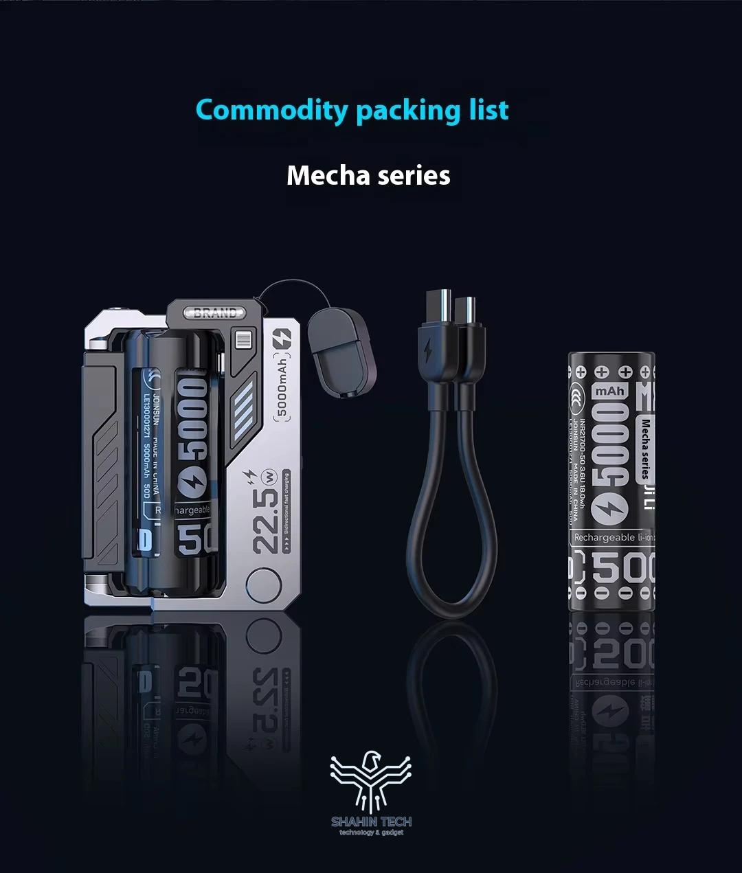 پاور بانک تفنگی فست شارژ مدل MXD-01 ظرفیت 10000