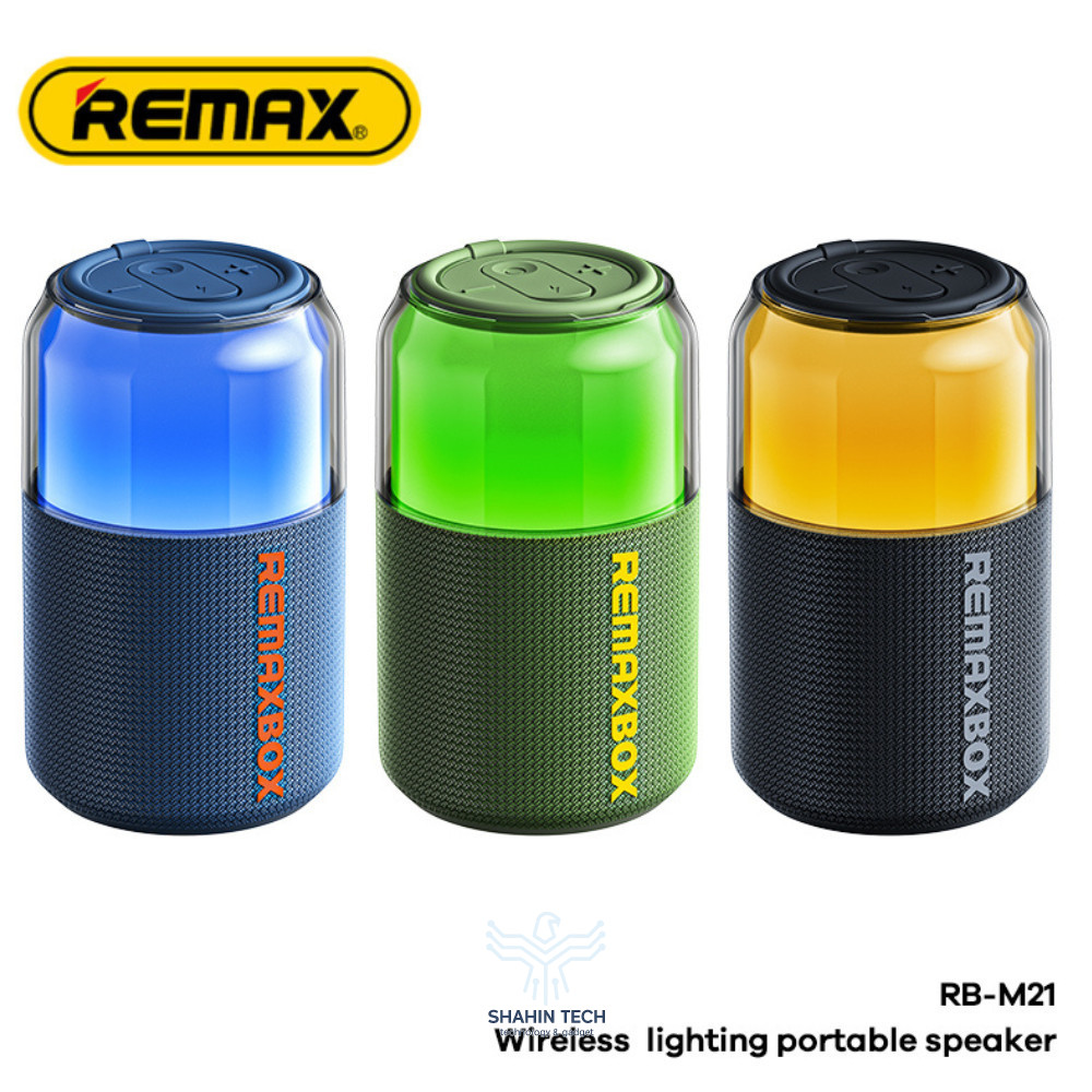 اسپیکر بلوتوث قابل حمل ریمکس مدل RB-M21؛ نورپردازی RGB و طراحی شیک