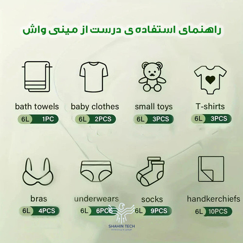مینی واش تاشو مدل MLSC-01 ظرفیت 9 لیتر