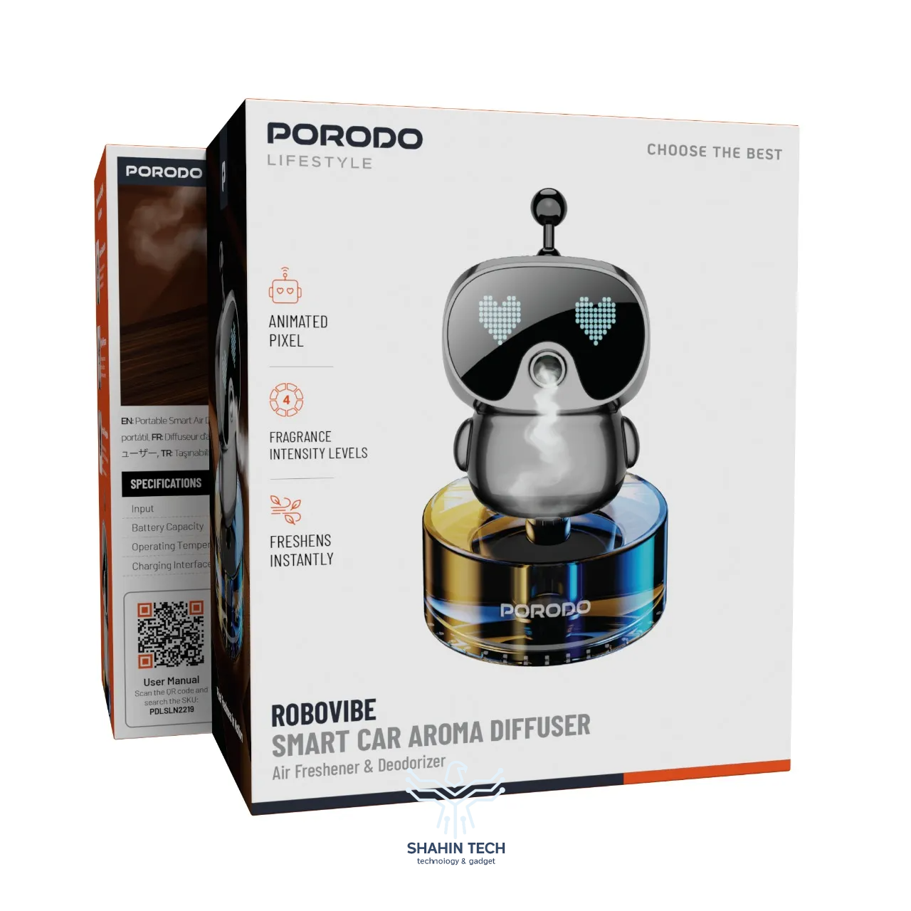 پخش کننده عطر هوشمند خودرو پورودو مدل  Robovibe