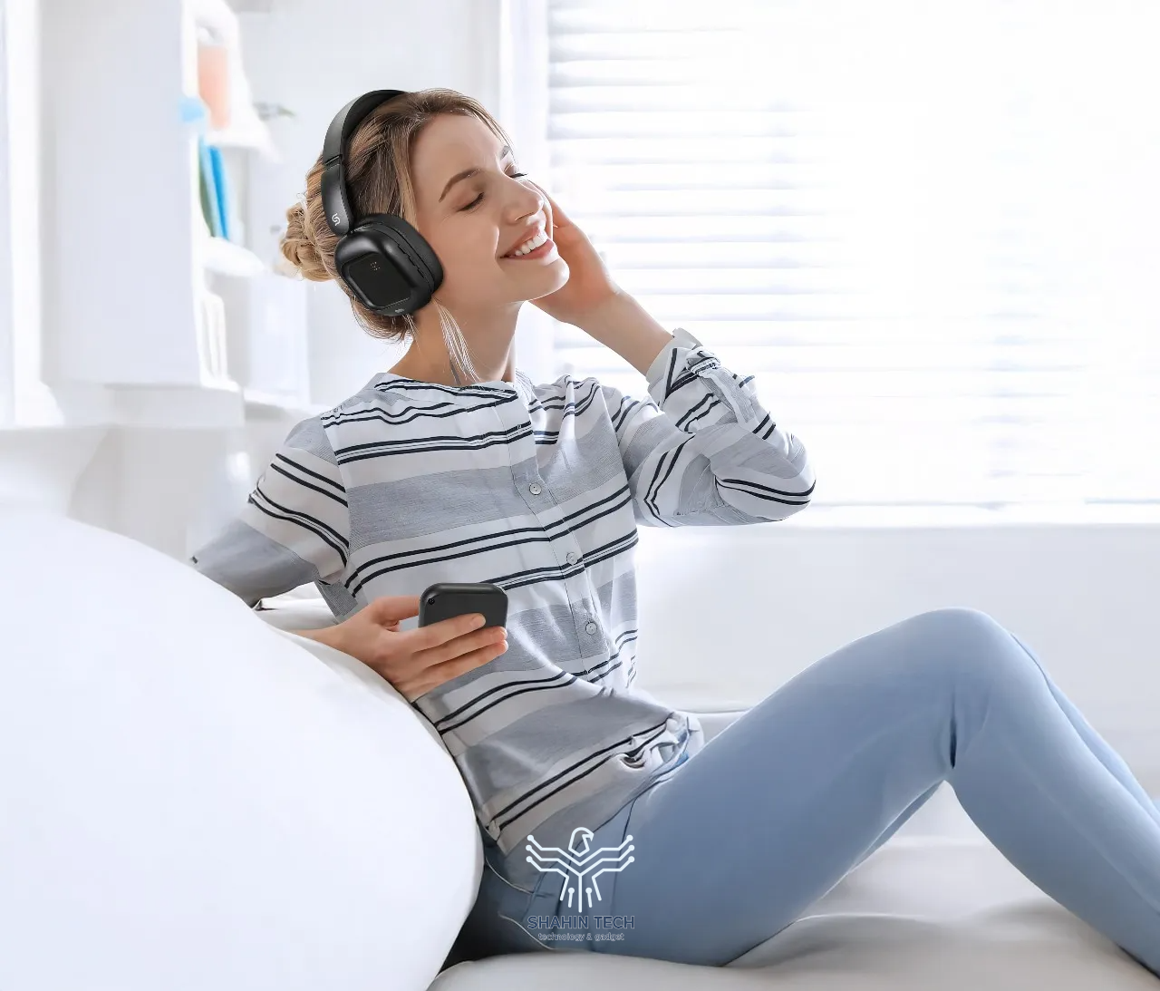 هدفون Porodo Soundtec Touchwave ANC با صفحه لمسی جداشدنی