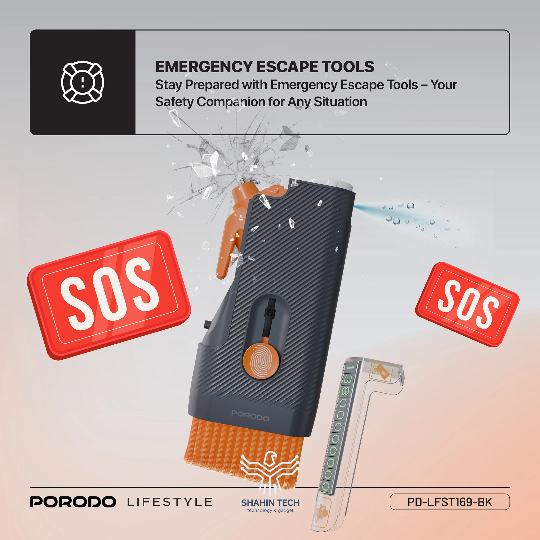 کیت ایمنی اضطراری خودرو برند PORODO