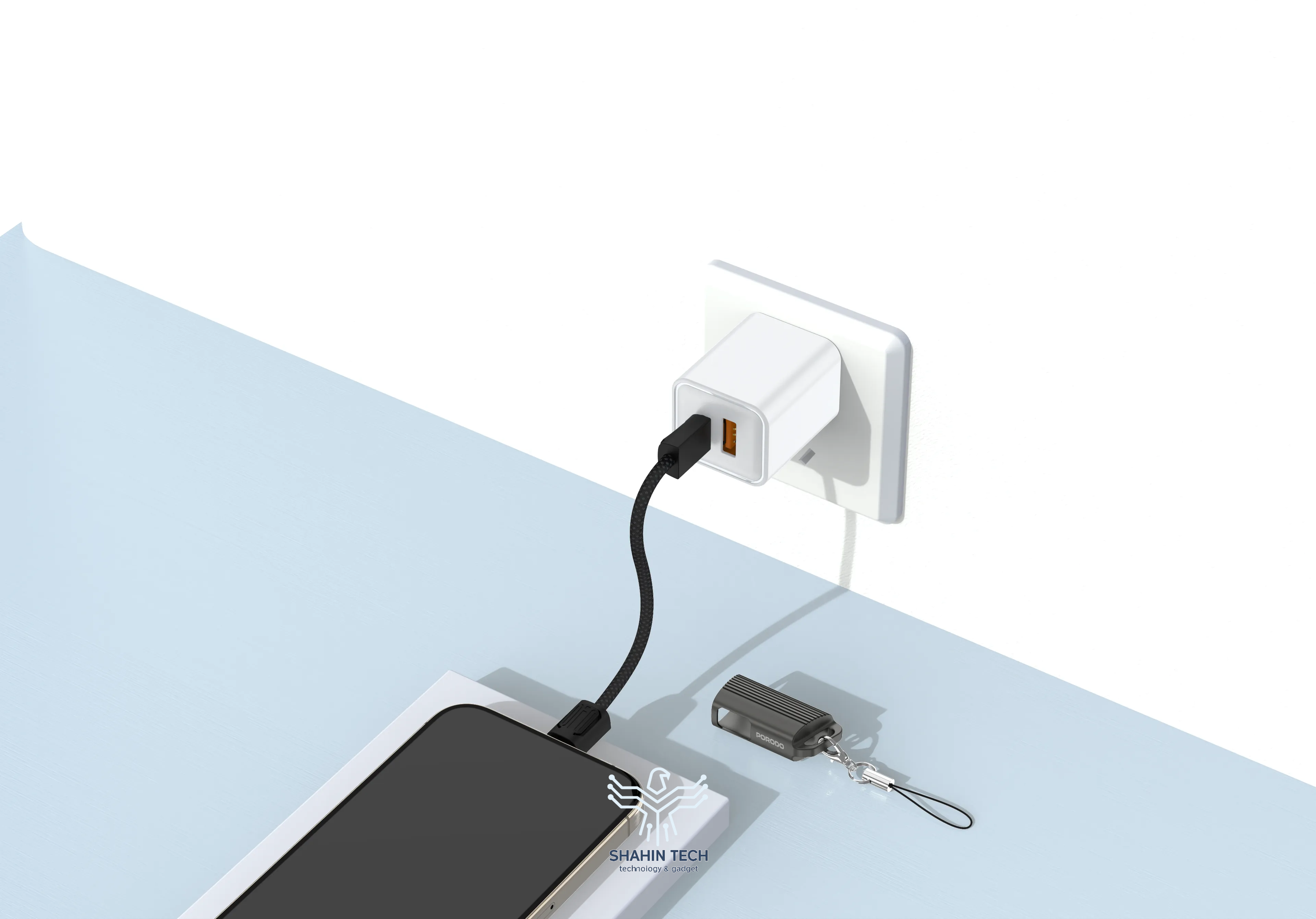 کابل USB-C به USB-C پرودو مدل جا کلیدی | کوچک، مقاوم