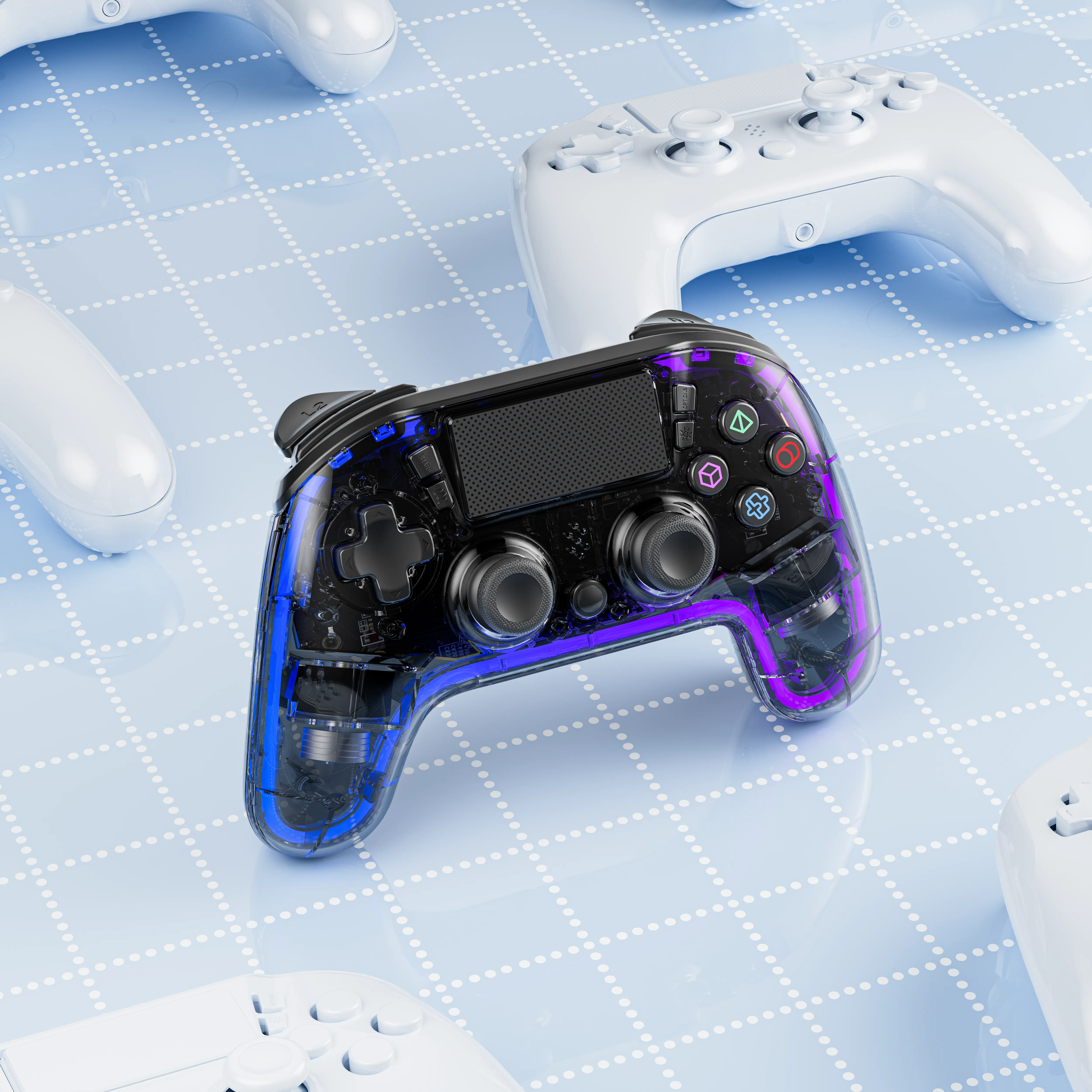 دسته بازی پرودو مدل PDX629 بی سیم قابل استفاده برای (ps4,pc,ps3,اندروید و ios)