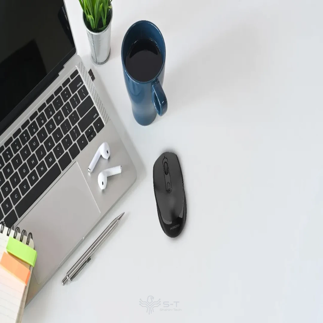 موس بیسیم شارژی بلوتوثی پرودو مدل Porodo 1600DPI Wireless Mouse PDETK04