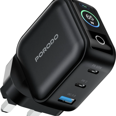 شارژر دیواری چند پورت پرودو مدل Nexora با نمایشگر LCD