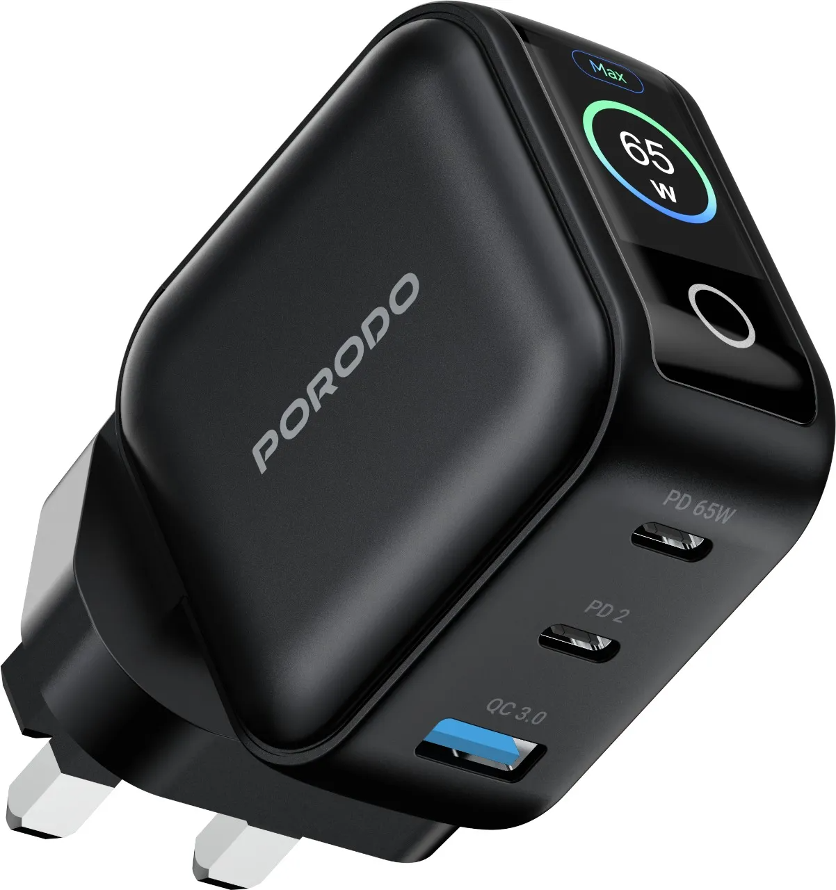 شارژر دیواری چند پورت پرودو مدل Nexora با نمایشگر LCD