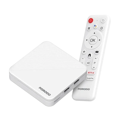 تی‌وی‌باکس اندروید Porodo Echobox با قابلیت پخش 4K Ultra HD - سفید