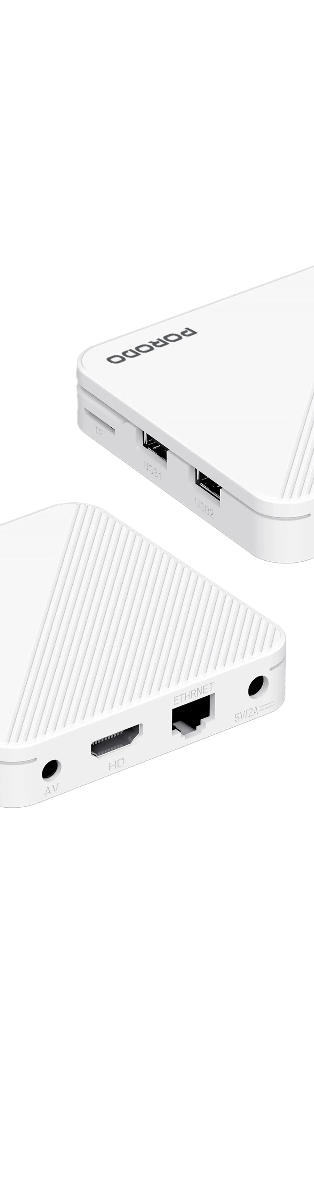 تی‌وی‌باکس اندروید Porodo Echobox با قابلیت پخش 4K Ultra HD - سفید