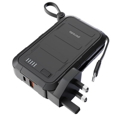 پاوربانک و شارژر دیواری پرودو مدل PD-PBFCH051-BK ظرفیت 10000 میلی آمپر ساعت